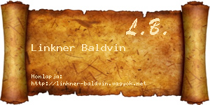 Linkner Baldvin névjegykártya